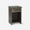 Cama Europea Rosen 1 Plaza Ergo T + Respaldo + Velador Grafito