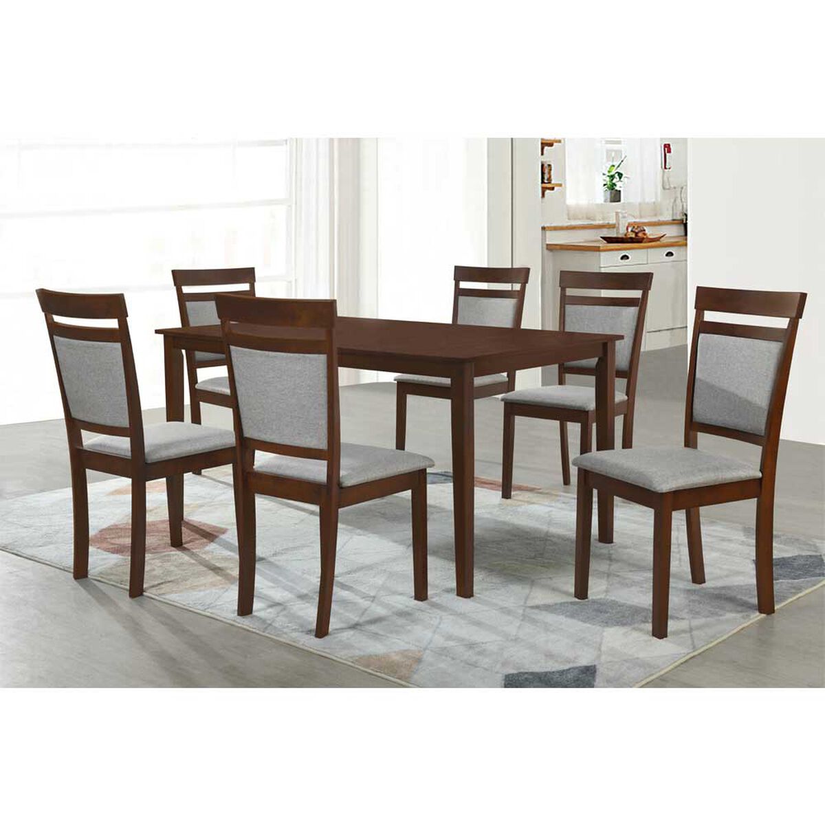 Juego de Comedor Casanova Milan 6 Sillas Café