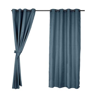 Imagen 1 del producto Set de Cortinas Blackout Mashini Regata Argolla 220 x 140 cm Azul