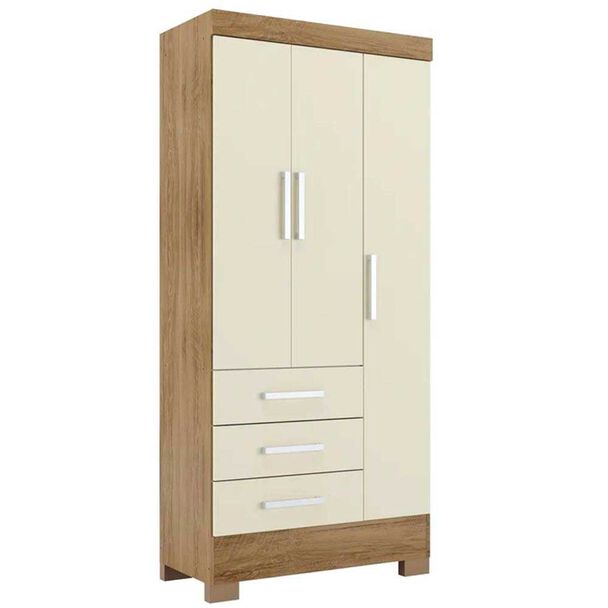 Clóset Altavision Palmas natu 3 Puertas 3 Cajones Nature White