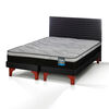 Cama Europea Flex 2 Plazas Dream Pro Box B/D + Respaldo Modern