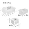 Juego de Living Elegant Detail Girona Sofá 3 Cuerpos + Sofá 2 Cuerpos + Sillón 1 Cuerpo Rojo
