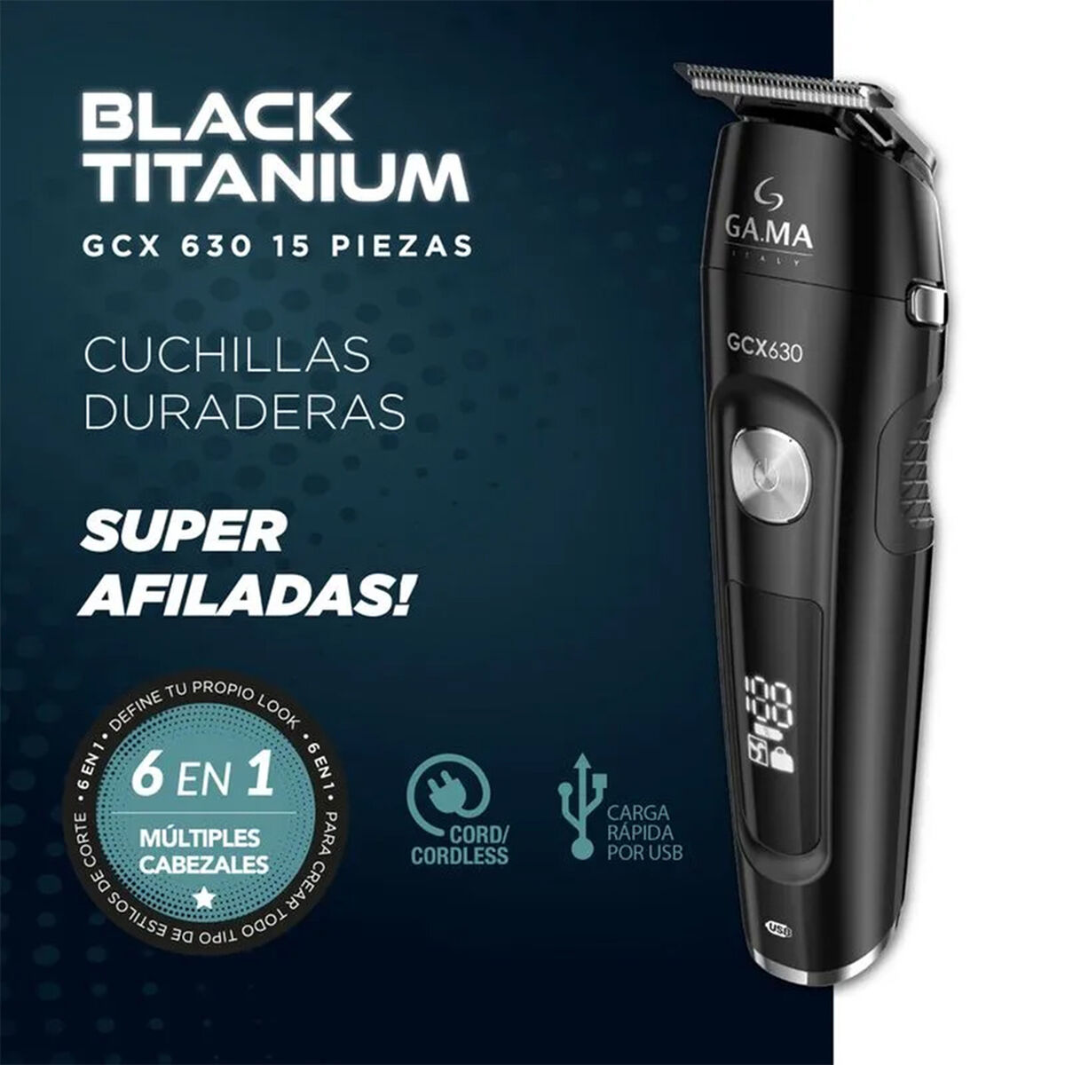 Cortapelos Gama Gcx 630 Negro