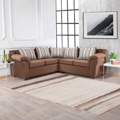 Sofá Seccional Muebles MPR Cattaleya 5 Café