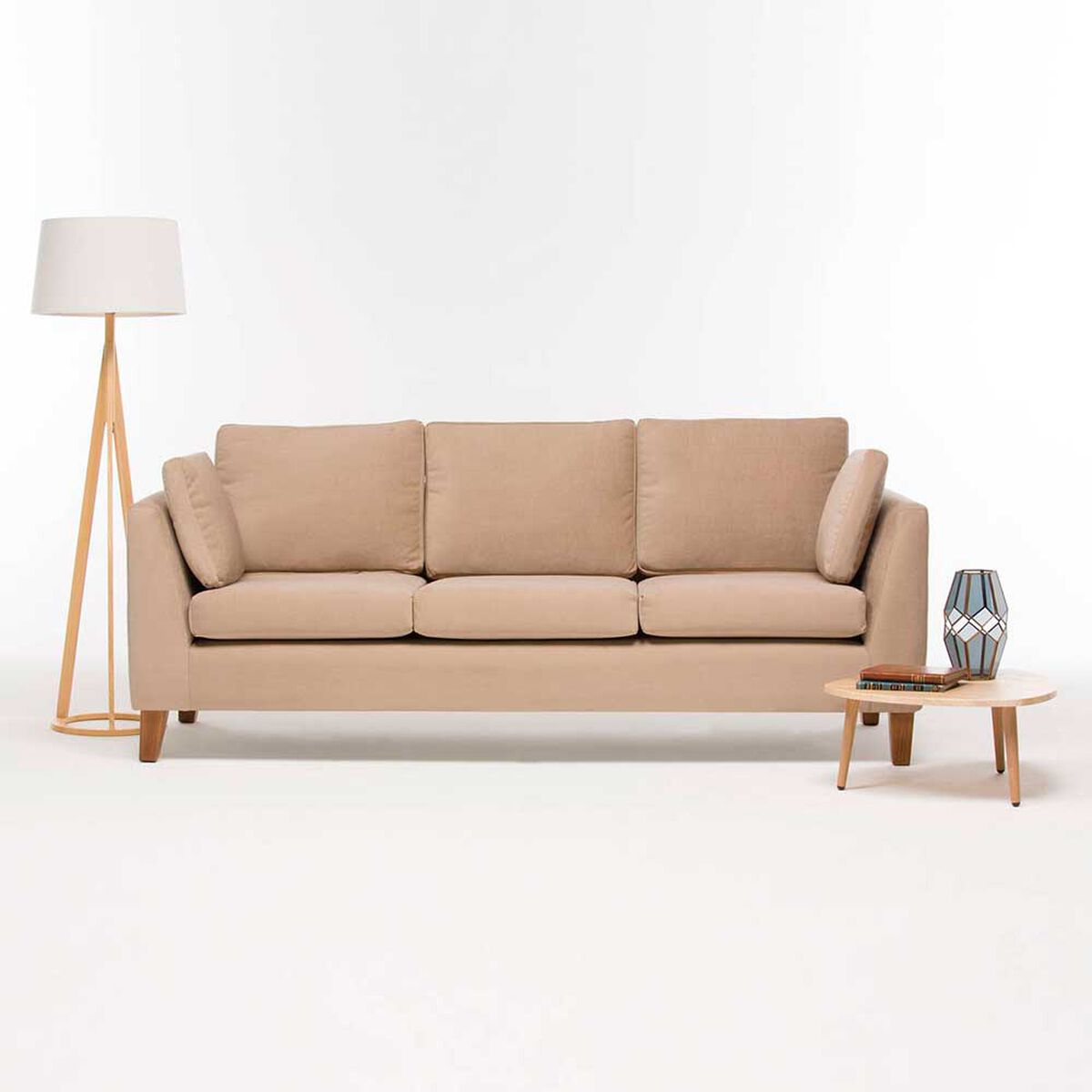 Sofá Barra Design Estocolmo 3 Cuerpos Beige