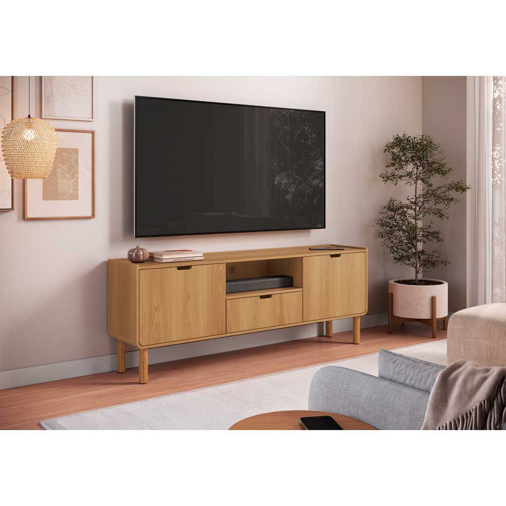 Rack Decocasa Aura hasta 75" Café