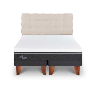 Cama Europea CIC Base Dividida 2 Plazas Ortopedic Advance + Respaldo Ebro