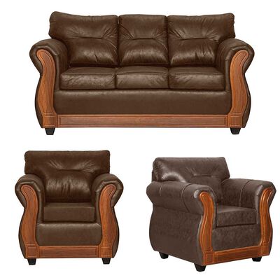 Imagen 1 del producto Juego de Living Black Factory Toronto 5 Cuerpos Café