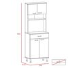 Combo Mueble Microondas + Barra de Cocina + Optimizador TuHome Kitchen Wenge Blanco