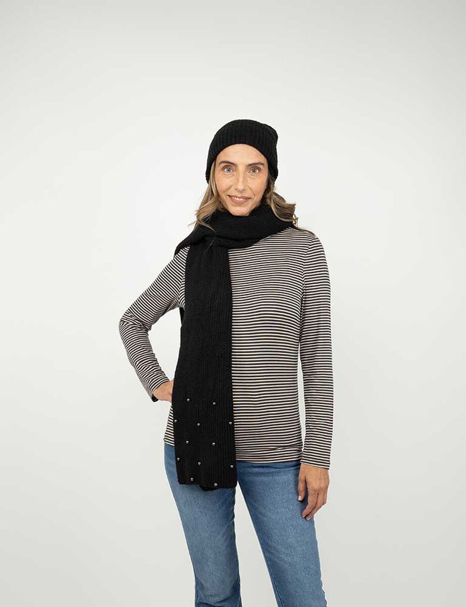 Gorro y Bufanda de Lanas Mujer Bside