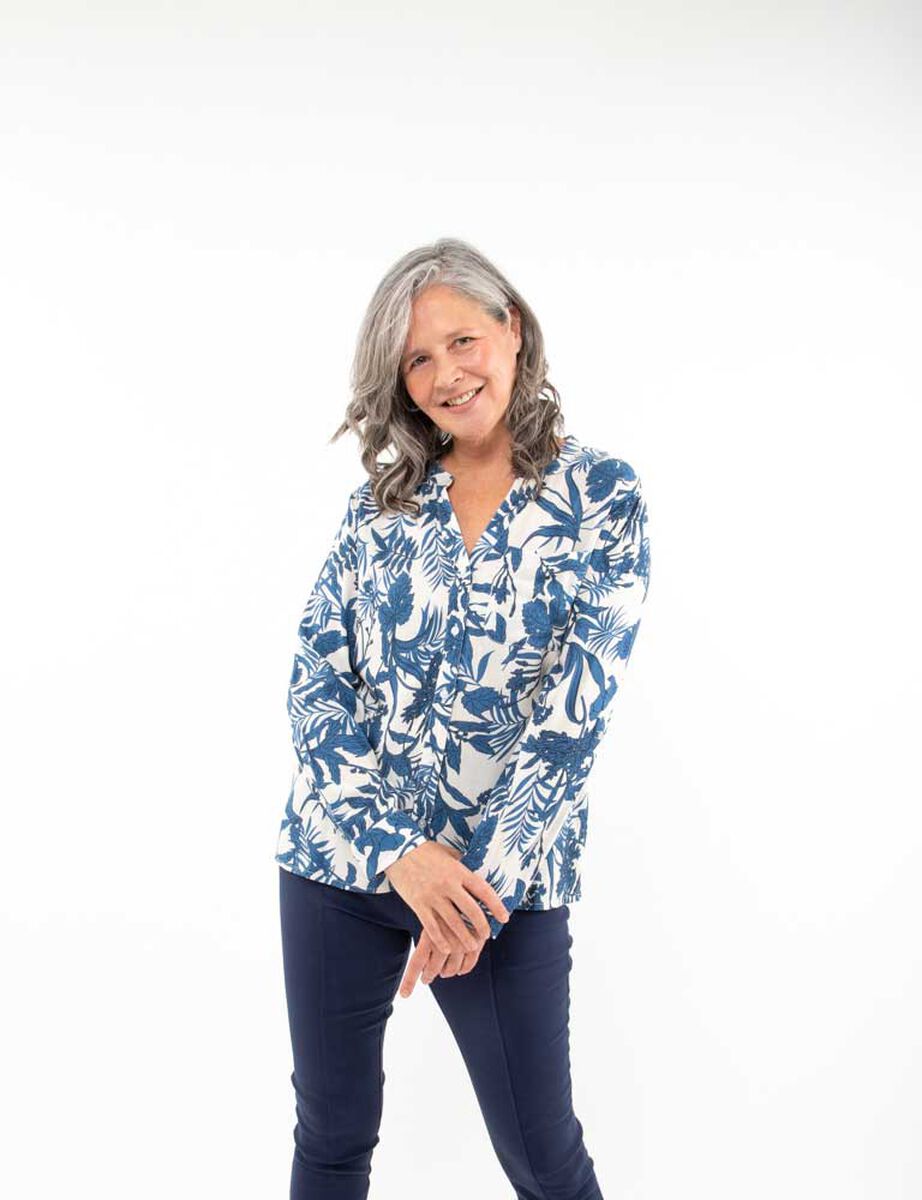 Blusa Estampada Manga Larga Mujer Portman Club