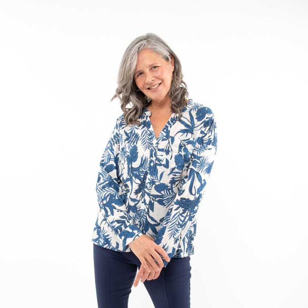 Blusa Estampada Manga Larga Mujer Portman Club