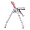 Silla de Comer Bebe EasyFeed Reclinable con Ruedas Rosado Bebesit