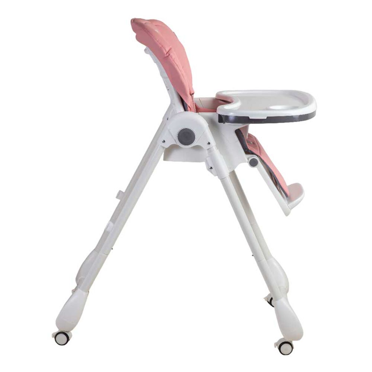 Silla de Comer Bebe EasyFeed Reclinable con Ruedas Rosado Bebesit