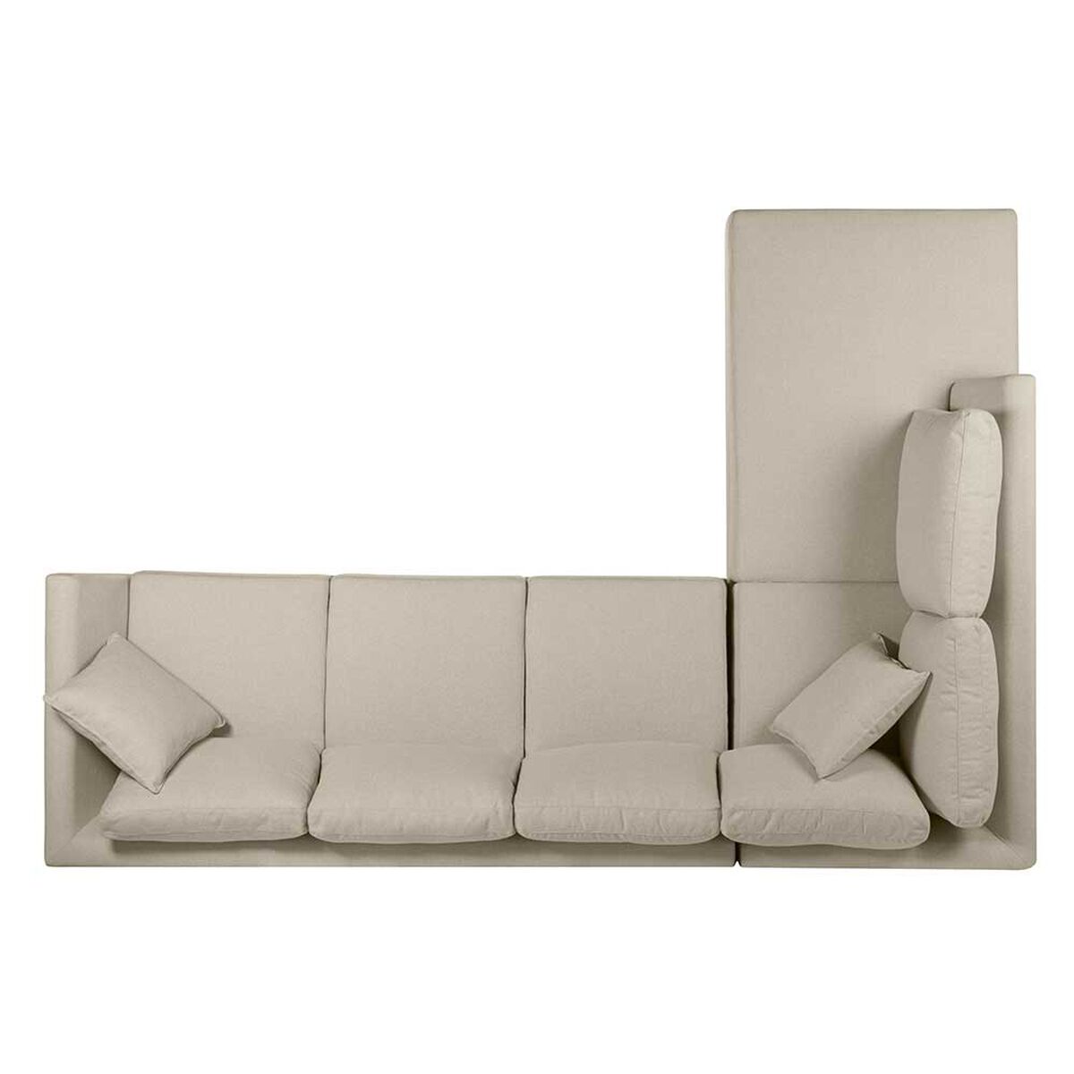Sofá Seccional Izquierdo Rosen Carter 3-1 Cuerpos Beige