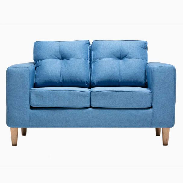 Sofá Kea Infinity Tela 2 Cuerpos Azul