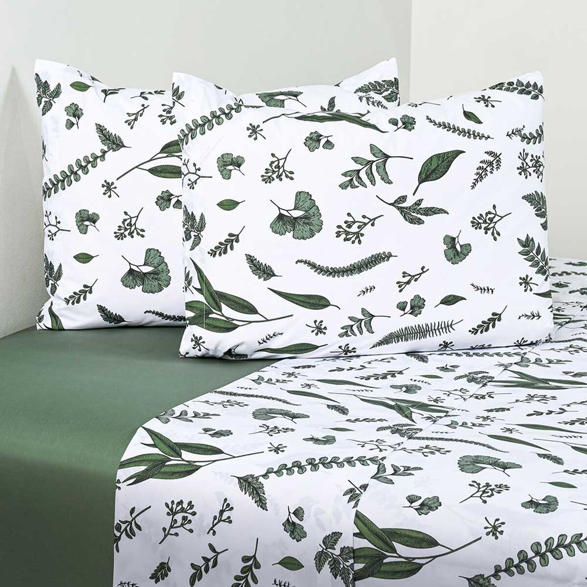 Juego de S&aacute;banas CannonKing 200 Hilos Greenery