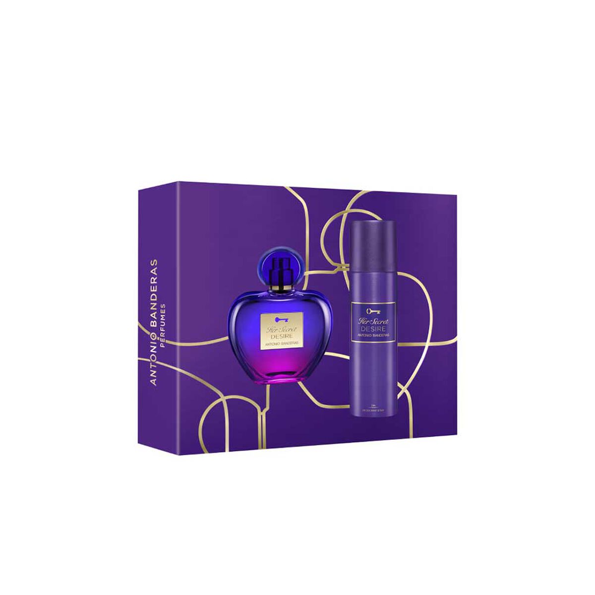 Set Antonio Banderas Perfume Mujer Her Secret Desire EDT 80ML + Desodorante 150ML