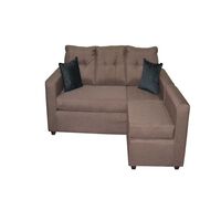 Juego de Living Diseño A&M Home Antonella Sofá 3 Cuerpos + Butaca 1 Cuerpo + Pouf 1 Cuerpo  Chocolate