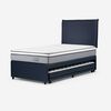 Cama Nido Rosen 1,5 Plazas Indie + Respaldo Maurice Azul