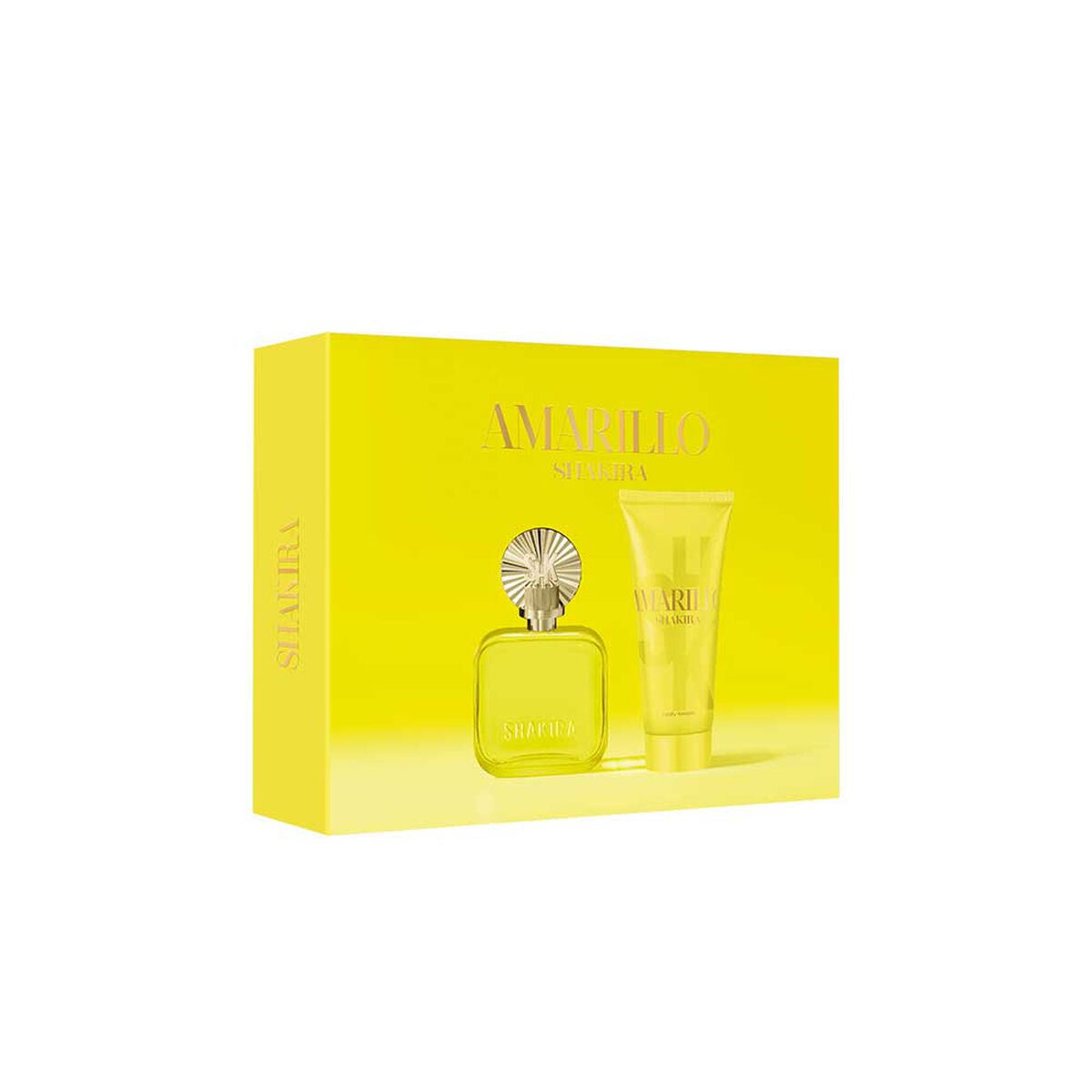 Set Perfume Shakira Mujer Amarillo Loci&oacute;n Corporal 75 ml + EDP 50 ml