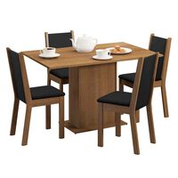 Juego de Comedor Vekkahome Celine 4 Sillas Café