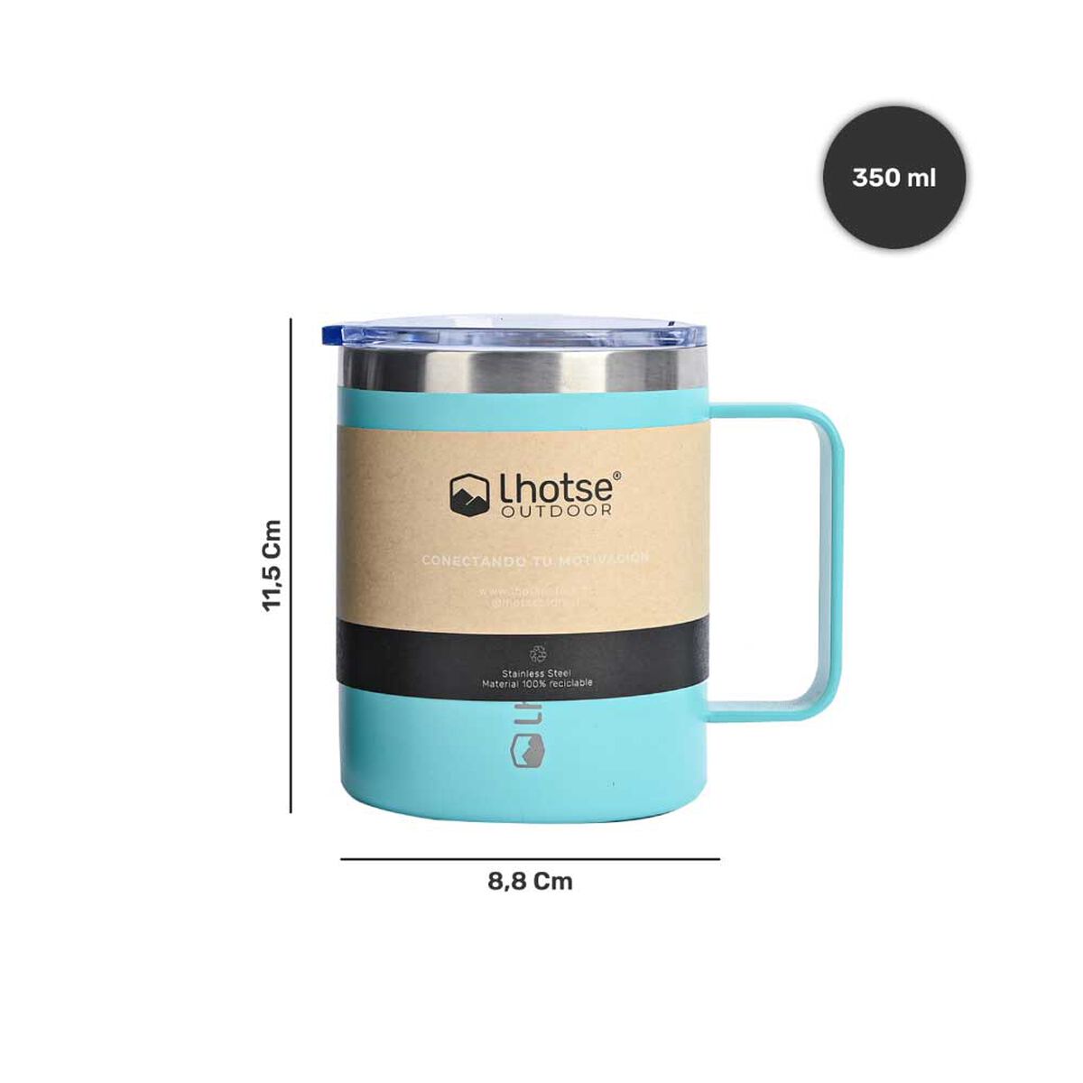Taza Térmica Insulada Camping Lhotse 350 ml Azul