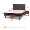 Cama Europea CIC Base Dividida King Bee Comfort + Respaldo + 2 Veladores
