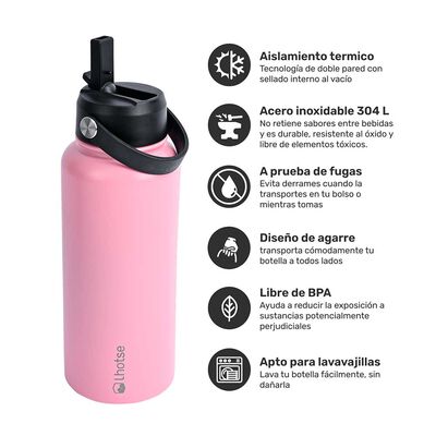 Imagen 2 del producto Botella Térmica Insulada Hydro 960ml Rosado Lhotse