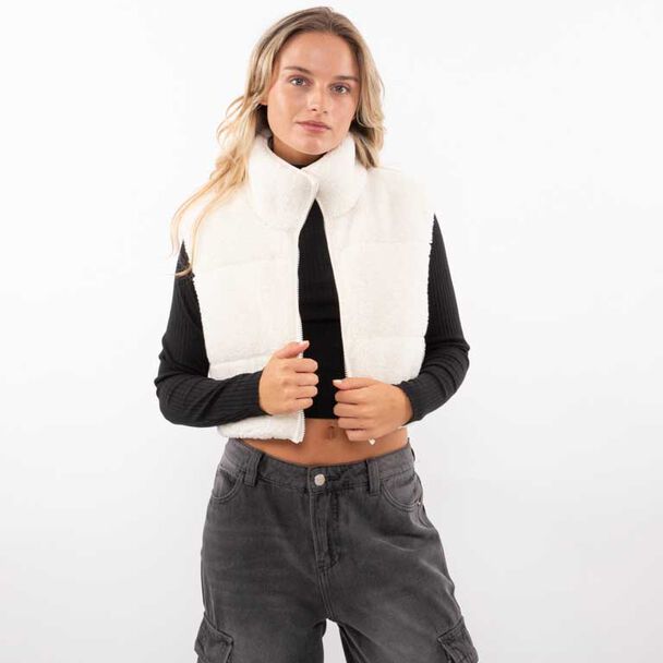 Parka Crop Reversible Chiporro Sin Mangas Mujer Icono