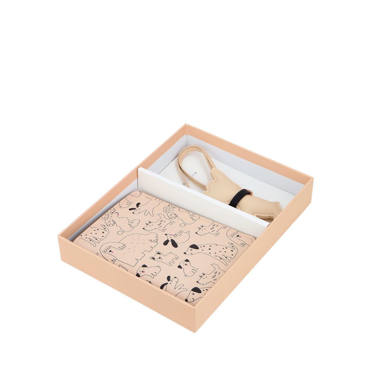 Set Portadocumentos + Llavero Secret Osma SC6 Beige