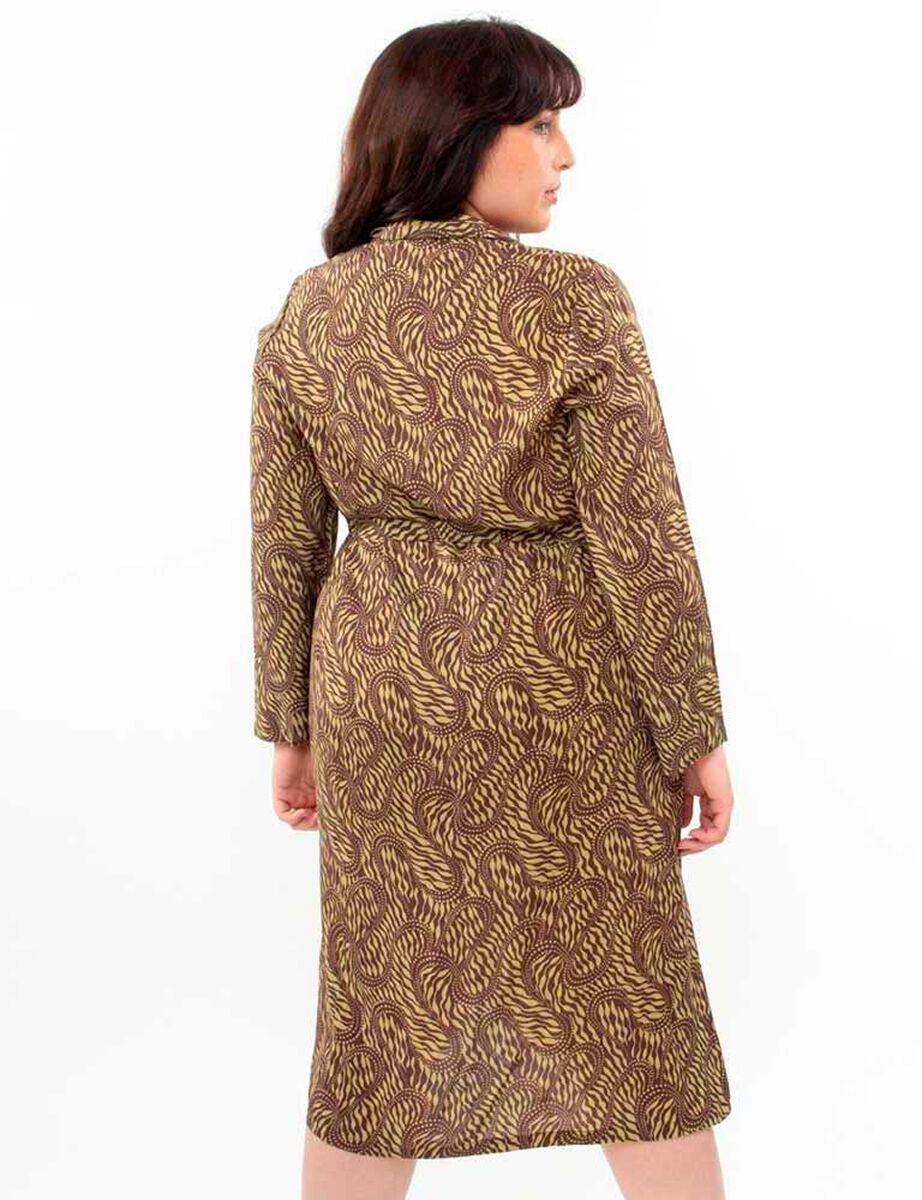 Vestido Midi Manga Larga Mujer Extralindas