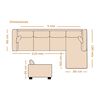 Sofá Seccional Living Factory Boston 5 Cuerpos Beige