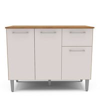 Mueble de Cocina Base Vekkahome Evandro 1 Cajón 3 Puertas Blanco