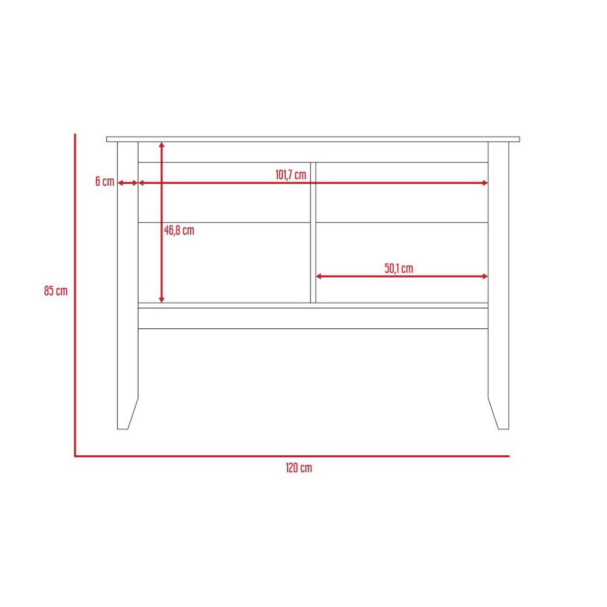 Combo Rack TV65 + Mesa de Arrimo TuHome Nomik Blanco Rovere
