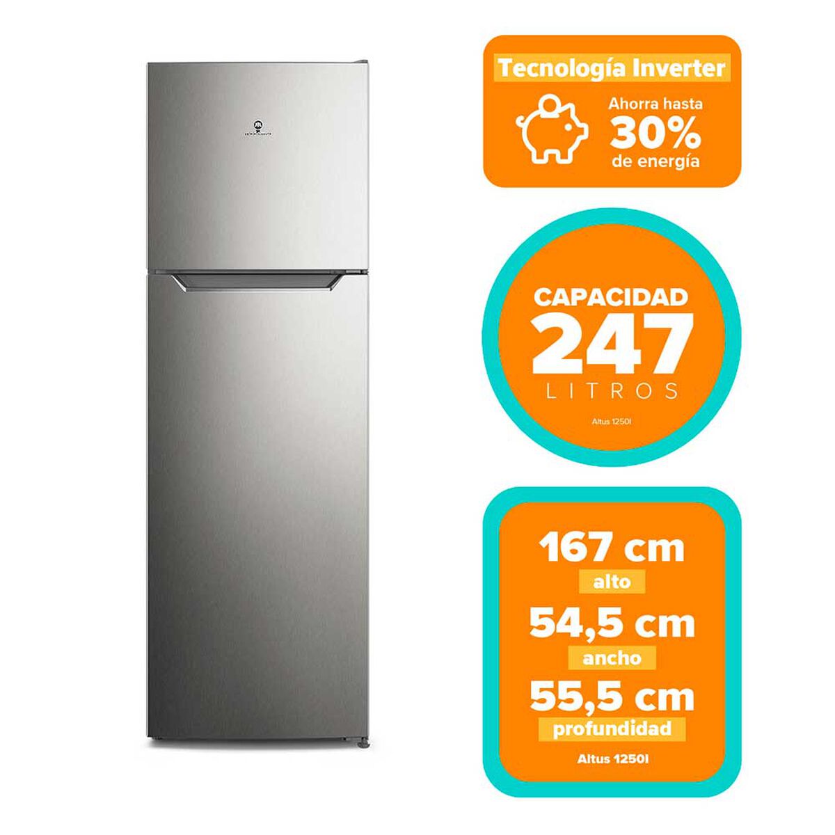 Refrigerador No Frost Mademsa Altus 1250I  247 lts