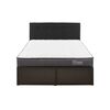 Cama Europea CIC Iron Smart 2 Plazas Anatomic + Respaldo Black Tapizado + Faldón