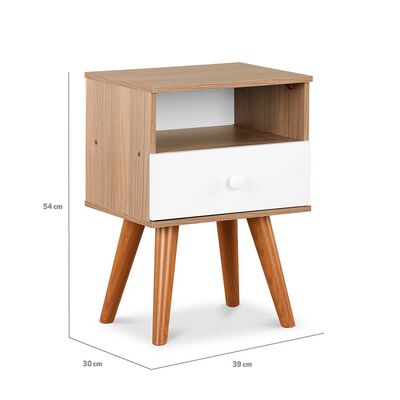 Imagen 2 del producto Velador Stanford 1 Cajón 1 Repisa Bicolor