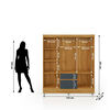 Closet Vekkahome Americano 6 Puertas 2 Cajones Gris