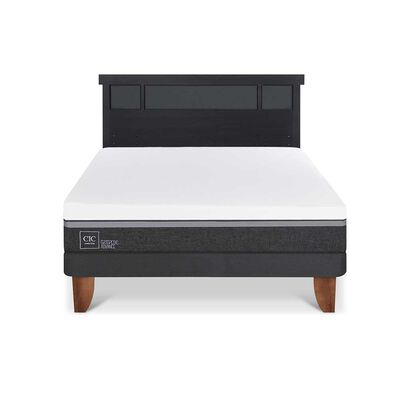 Imagen 1 del producto Cama Europea CIC 2 Plazas Ortopedic Advance + Respaldo Dublin Negro