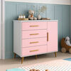 C&oacute;moda Di Poretti Design Kids 4 Cajones 1 Puerta Rosado Nude