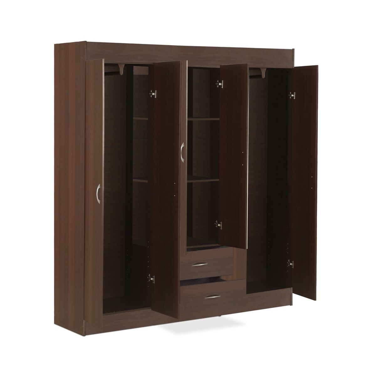 Closet Stanford 6 Puertas 2 Cajones Chocolate