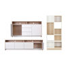 Buffet + Rack TV Colb&uacute;n + Librero CIC Olmo Blanco