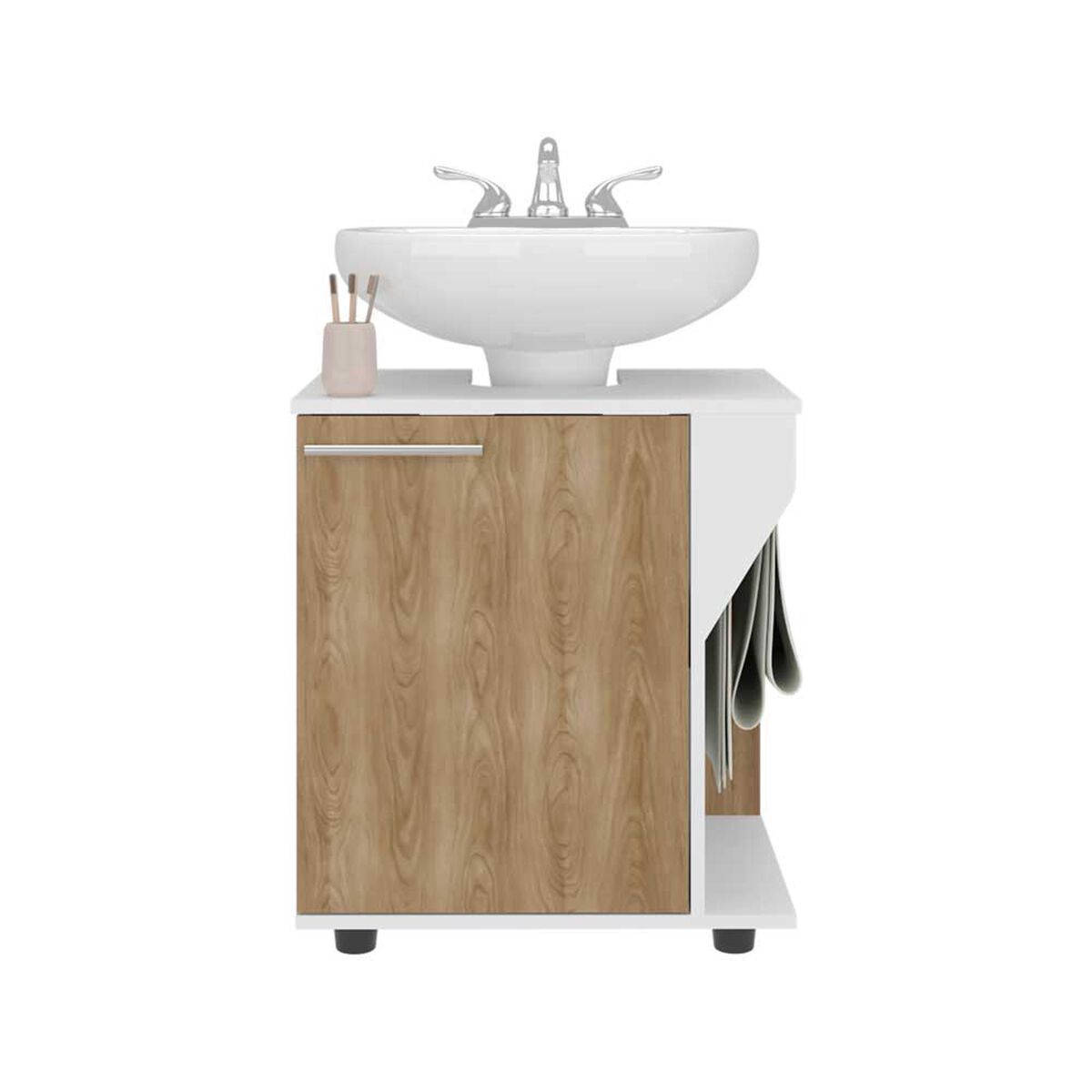 Mueble para Lavamanos Tuhome Phillips Blanco Fresno