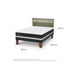 Cama Europea CIC 2 Plazas Ortopedic + Respaldo Dublin Olivo