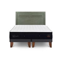 Cama Europea CIC Base Dividida King Súper Premium + Respaldo Milan Olivo