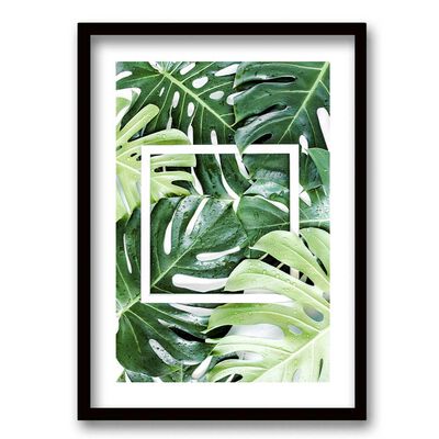 Cuadro Decorativo Retela Verde Cuadra 50 x 35 cm