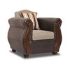 Juego de Living Innovamuebles New Bugambilia Sofá 3 Cuerpos + Dos Butacas 1 Cuerpo Beige