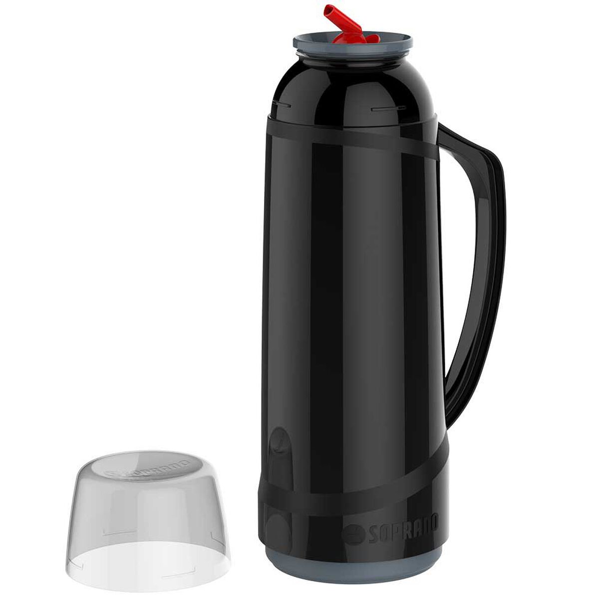 Termo Soprano con Boquilla Negro 1 lts