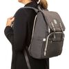 Bolso Maternal Con Porta Mamadera & Mudador Beige Bebesit